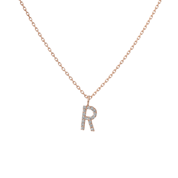Classic Diamond Letter Necklace