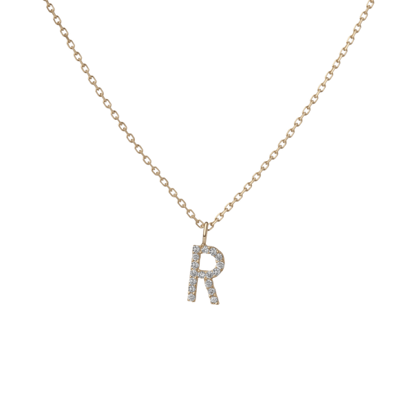 Classic Diamond Letter Necklace
