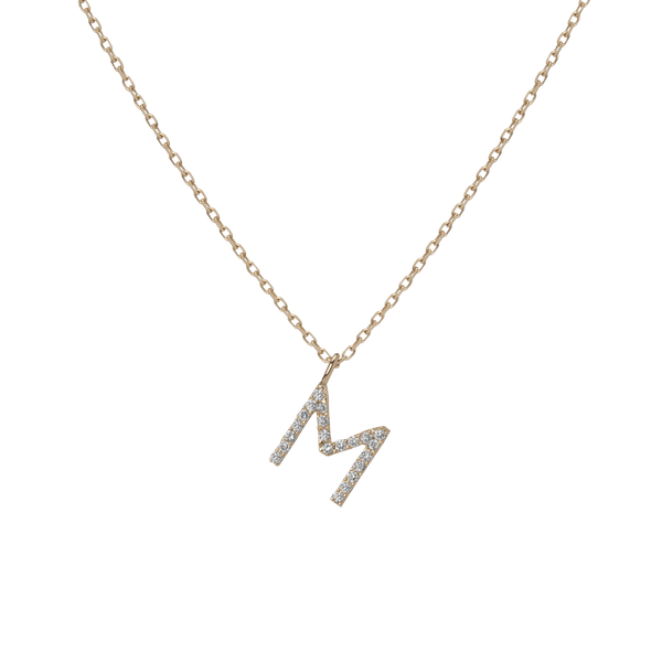 Classic Diamond Letter Necklace