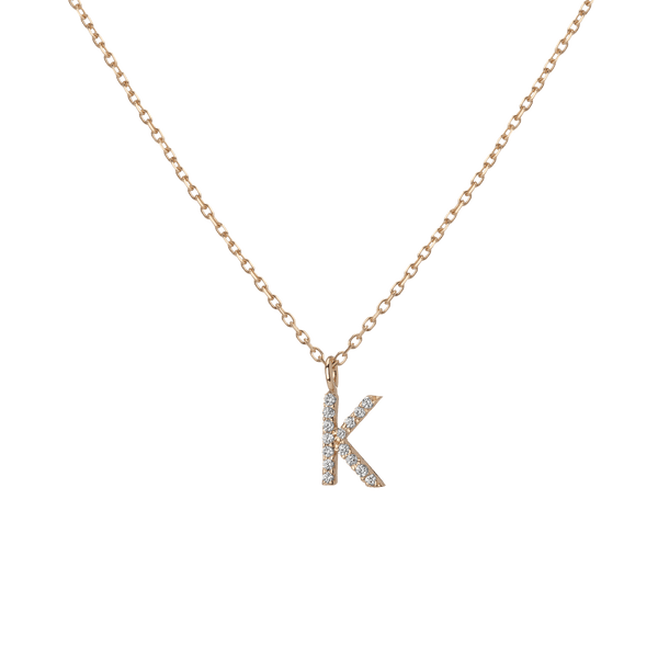 Classic Diamond Letter Necklace
