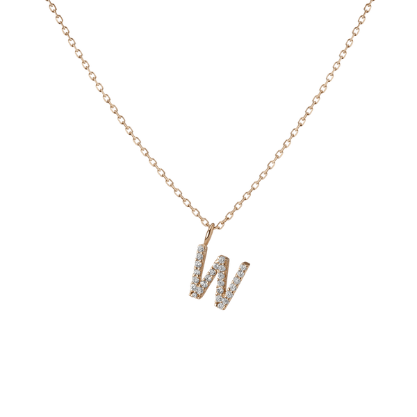 Classic Diamond Letter Necklace