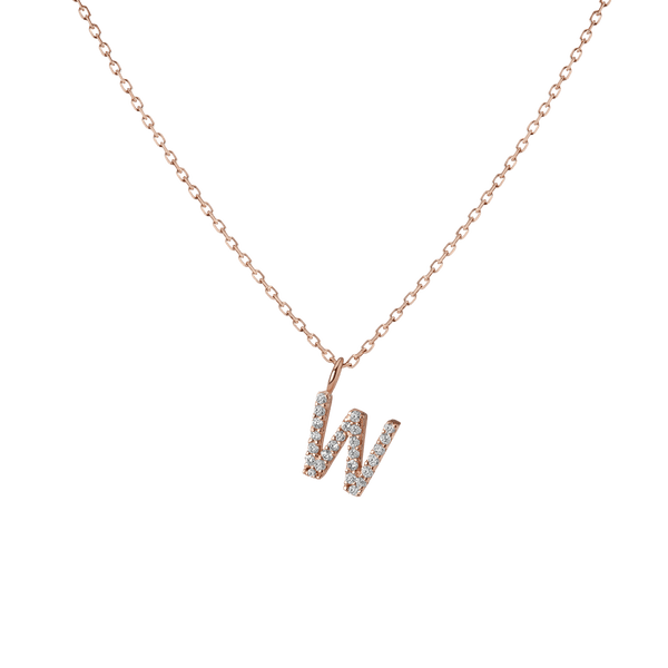 Classic Diamond Letter Necklace