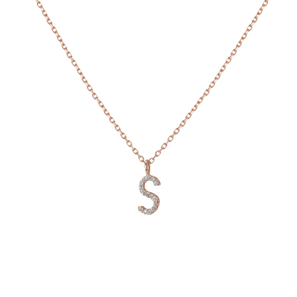 Classic Diamond Letter Necklace
