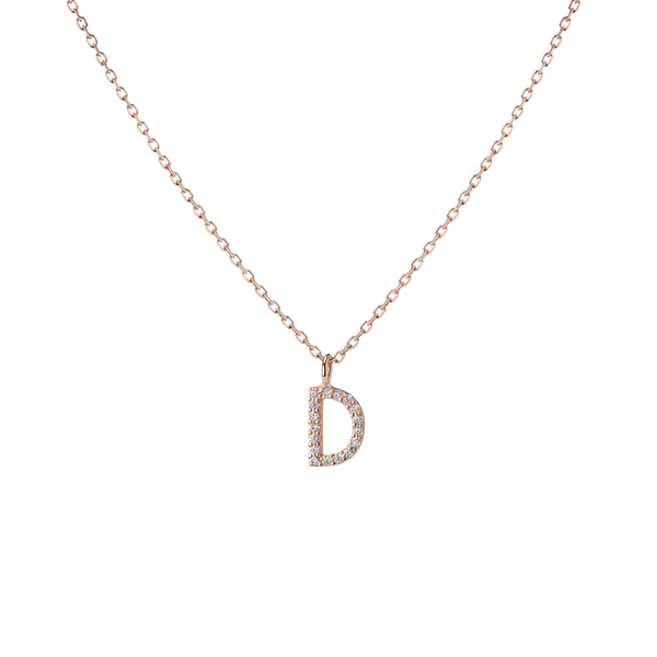 Classic Diamond Letter Necklace