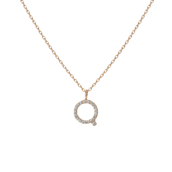 Classic Diamond Letter Necklace