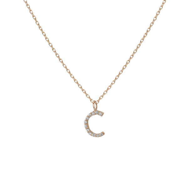 Classic Diamond Letter Necklace