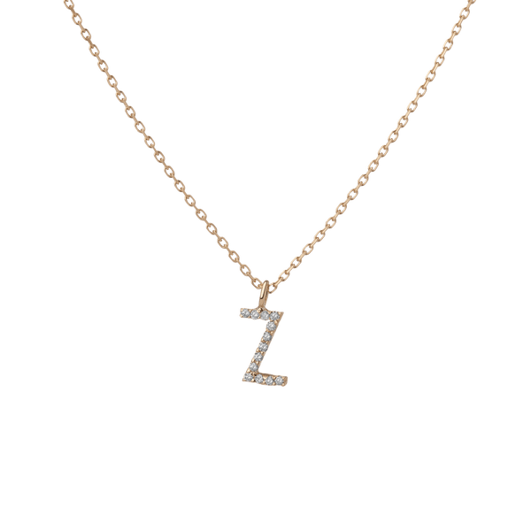 Classic Diamond Letter Necklace