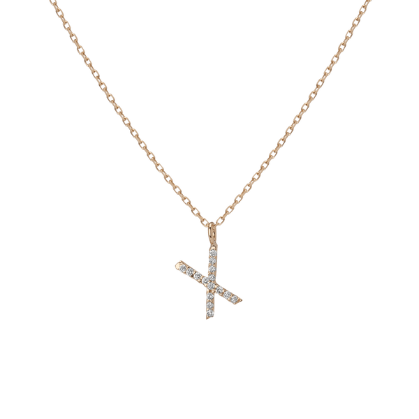 Classic Diamond Letter Necklace