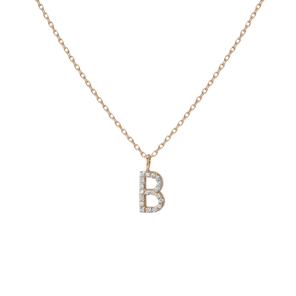 Classic Diamond Letter Necklace