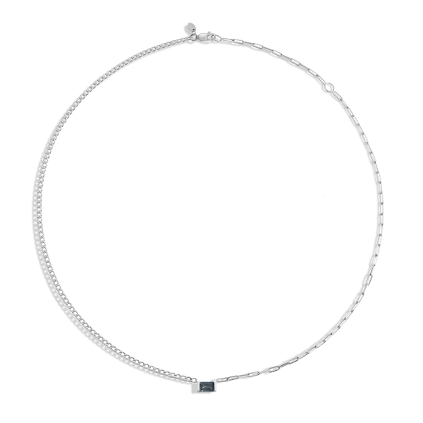 AURATE X MICHELLE: Tranquility Blue Topaz Chain Necklace