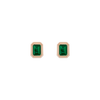 Lab Grown Emerald Heirloom Stud Earrings